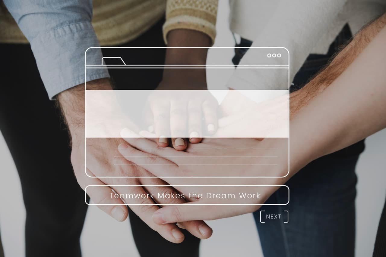 Teamwork Makes The Dream Work Motivation Quote Message Box